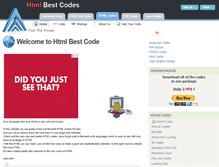 Tablet Screenshot of htmlbestcodes.com